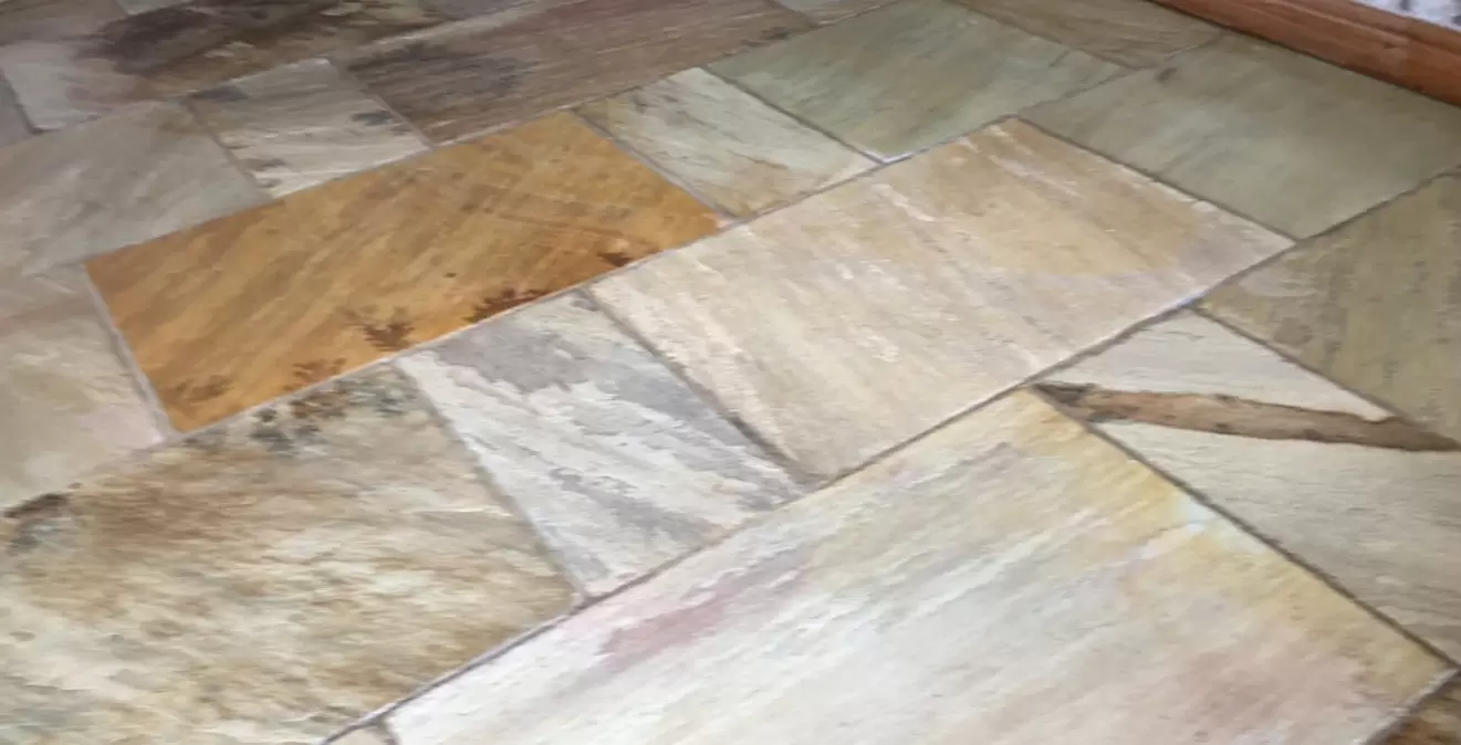 Stone floor restored